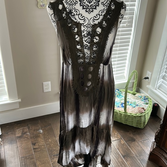 VENUS Swim High Low Venus Bathing Suit Cover Up Hunter Green And